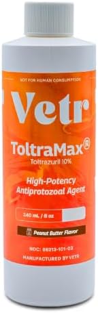 Toltrazuril 10.0% for Horses, Dogs, Cats, 240mL/8 Ounce, for Non-Food Chain Animals, Peanut Butter