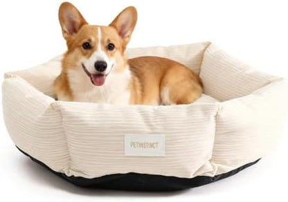 Pet Bed for Cats and Medium Dogs, 30" Large Cat Bed, White