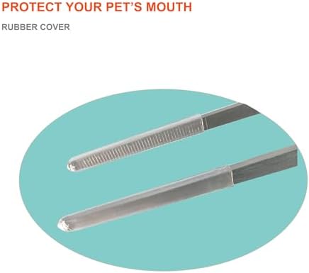 2 Pack Aquarium Tweezers Rubber Tip Covers, Stainless Steel Feeding Tongs