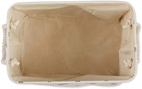 Bone Dry Pet Storage Collection Paw and Bone Print, Large Rectangle, 17.5x12x15", Gray