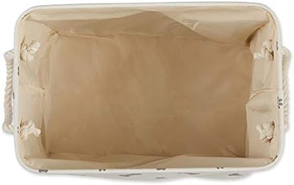 Bone Dry Pet Storage Collection Paw and Bone Print, Large Rectangle, 17.5x12x15", Gray