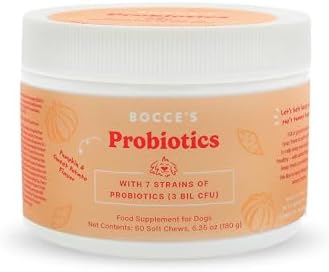 Bocce's Bakery Probiotic Supplement Chews, Pumpkin & Sweet Potato (60 ct)