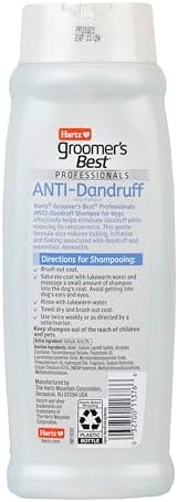 Hartz Groomer's Best Professionals Anti-Dandruff Dog Shampoo for Itchy Skin with Jasmine & Citrus Scent, 18 oz