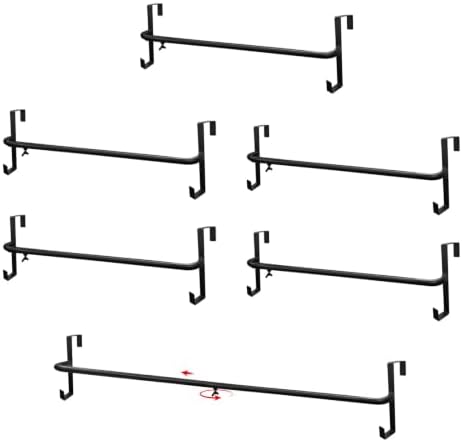 6Pcs Horse Blanket Rack with Bridle Hooks for Stable Storage, Adjustable Length Tool-Free Installation