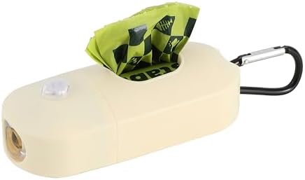 WBG1000B-H-8SET 13 in. x 9 in. Extra Thick Leak Proof Unscented Dog Poop Bags with LED Flashlight Dispense, Green (120 Count, 8-Rolls)