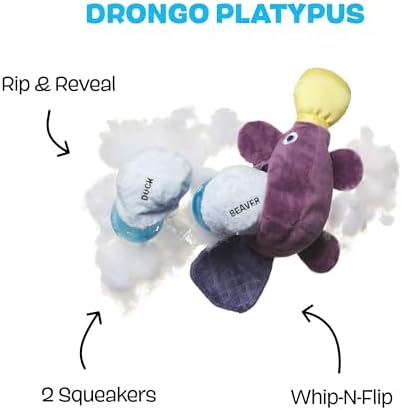 BarkBox Drongo Platypus Dog Toy - for Small to Medium Dogs