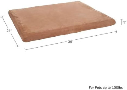 Petmaker Water-Resistant Dog Bed - Orthopedic Dog Bed with Removable Washable Cover, Non-Slip Bottom, and Egg Crate Style Foam - 44in Large Pet Mattress- Puppy Essentials (Clay)