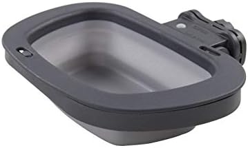 Dexas Popware for Pets Collapsible Kennel Bowl, PW275432429, Light Gray, Regtangular