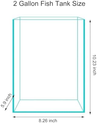 Vimvins 2 Gallon Glass Fish Tank, Easy to Maintain Small Aquarium for Betta/Snails/Shrimp and Aquatic Planting.