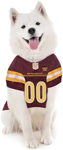 Pets First NFL Washington Commanders Dog Jersey, Size Medium. Best Football Jersey Costume for Dogs & Cats. Licensed Jersey Shirt
