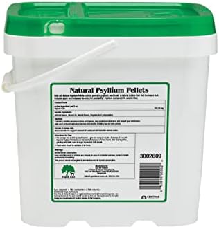 Farnam Equi Aid Natural Horse Psyllium Pellets, Supports Removal of Sand & Dirt From Ventral Colon, Horse Digestion Support, Fiber Supplement, Apple/Molasses, 10 pounds