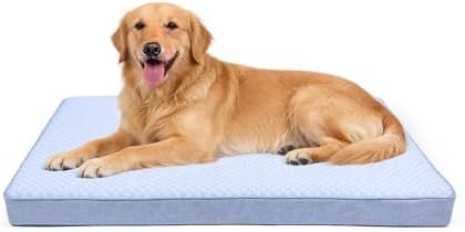 Cooling Dog Bed for Large Dogs, Orthopedic Memory Foam Pet Bed for Crate with Removable Washable Cover,Ideal for Arthritic Dogs (Cooling Fabric, X-Large-41"x 29" x 4")