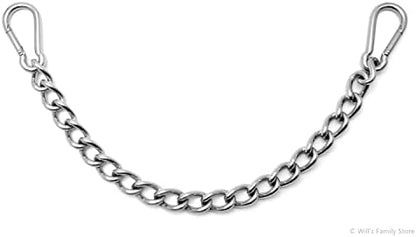 Will's Family Store 12 inches Stainless Steel Horse Curb Chain Tom Thumb Snaffle Chain