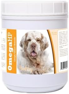 Healthy Breeds Clumber Spaniel Omega HP Fatty Acid Skin and Coat Support Soft Chews 90 Count