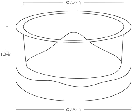 Niteangel Hamster Feeding & Water Bowl- 50ml Capacity & No Wet Fur for Pet