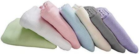 TL Care 100% Cotton Thermal Waffle Swaddle Blanket (30" x 40"), Soft, Breathable & Stretchy, Blue, for Boys and Girls, Perfect for Swaddling, Travel and Gifting