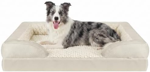 INVENHO L Plus Orthopedic Dog Bed for Large Dogs, Washable Dog Sofa with Egg-Crate Foam, Waterproof Lining and Non-Skid Bottom