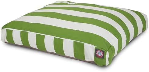 Majestic Pet Shredded Memory Foam Dog Bed Small with Removable Washable Cover – Rectangle Orthopedic Dog Bed–Durable Dog Crate Bed-Flat Dog Bed for Senior Dogs - (27x20) S - Villa - Marine