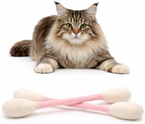 Glaciart One XXL Swabs Cat Toys with Catnip - 2 Pk | Durable for Chew, Cute Cat Toys Interactive Kitty for Boredom, Exercise, & Play | Filled w/Organic Catnip for Anxiety & as Digestive Aid