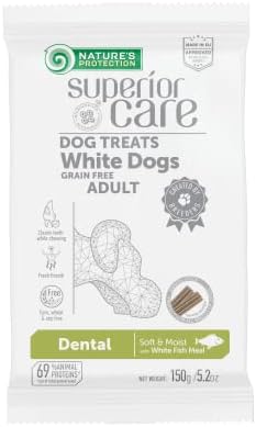 Nature's Protection Superior Care Dog Dental Sticks, White Fish 5X 5.2 oz