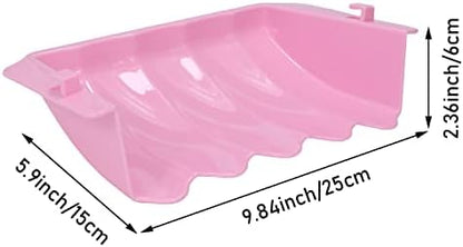 Litewoo Rabbit Hanging Hay Feeder Rack Wall-Mounted for Guinea Pig, Pink