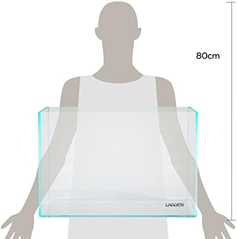 LANDEN Aquarium 60P Wide 23 Gallon Ultra Clear Glass Rimless Fish Tank