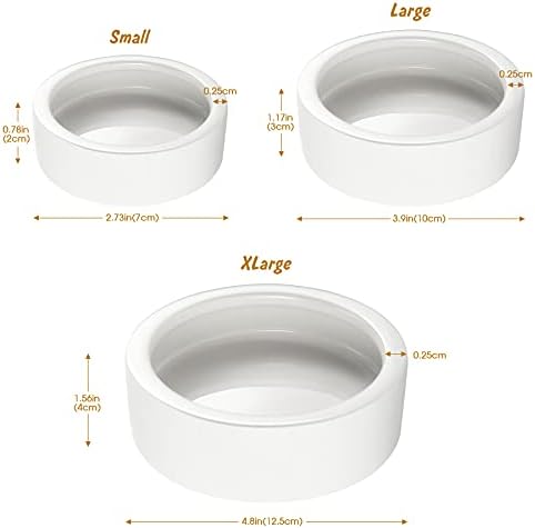 Reptile Food Dish Bowl 2Pcs Lizard Gecko Worm Water Bowls Small (2.75in)