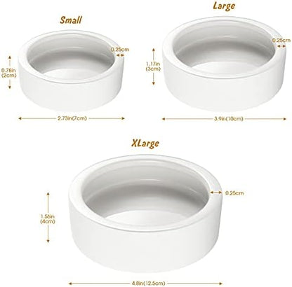 Reptile Food Dish Bowl 2Pcs Lizard Gecko Worm Water Bowls Small (2.75in)
