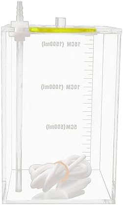 Aquarium Choice Acryli Made Liquid Storage Bucket Doing Pump Reservoir Container (4.25 * 4.25 * 6.5 Inch;1500ml/1.5L（Yellow）)
