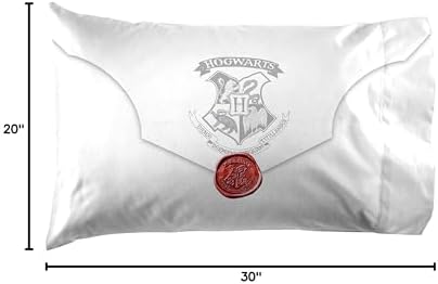 Harry Potter Hogwarts Lettered Wizarding Kids Pillowcase Reversible, White