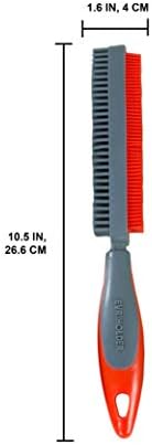 FURemover Duo Pet Hair Rubber Brush, Dual Sided to Easily Remove Fur and Lint from Clothing and Upholstery, Thick Bristles Groom Dogs and Cats, Easy to Clean, Colors May Vary