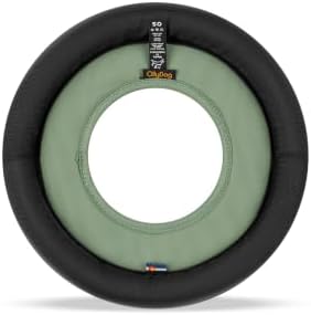 OllyDog Mini Super Flyer, Dog Flying Disc – Floating Fetch Toy, Soft on Teeth, Eco-Friendly Recycled Material, Lightweight, for Small & Medium Dogs (Olivine, 9")