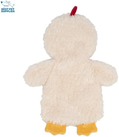 Best Pet Supplies Interactive Squeaky Dog Toy - Baby Chicken, Cream