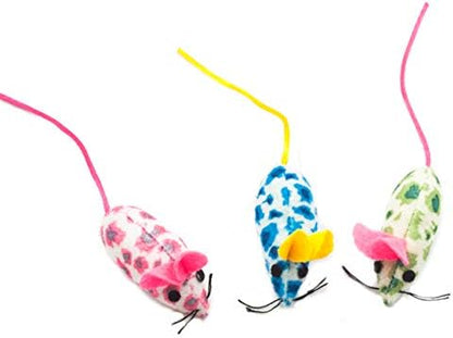 Fashion's Talk Mouse Cat Toys Mixed Bag 27 Assorted Mice Toy for Cats Kitten Catnip,Feather,Furry,Rattle,Plush,Interactive Kitty Toys