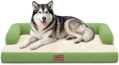 MEKIY XXL Orthopedic Waterproof Dog Bed with Bolster for Extra Large Dogs
