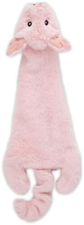 Best Pet Supplies 2-in-1 Stuffless Squeaky Dog Toy - Pig, Small