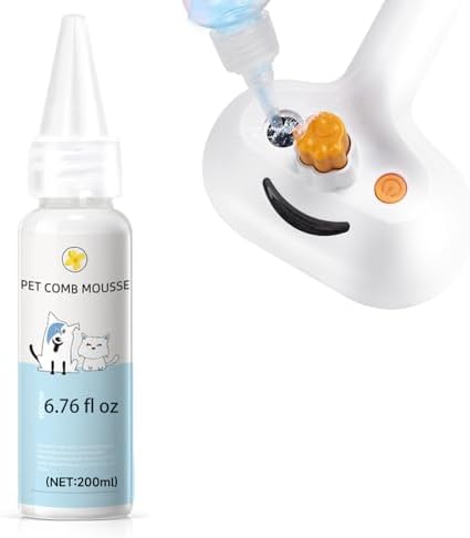 Pet Steam Brush for Dog & Cat – 3-in-1 Spray Hair Removal for Grooming, Softens Fur & Reduces Static 1*Shampoo(Steam Brush not Included)