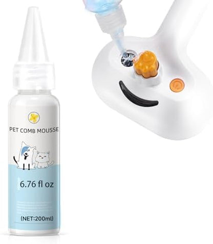 Pet Steam Brush for Dog & Cat – 3-in-1 Spray Hair Removal for Grooming, Softens Fur & Reduces Static 1*Shampoo(Steam Brush not Included)