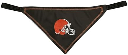 Pets First NFL Cleveland Browns TIE Bandana, Size Large/X-Large. Dog Bandana Scarf Bib for Pet Cat Dog. The Ultimate Game-Day, Party Bandana