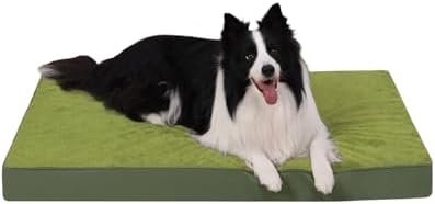 KSIIA Orthopedic Dog Bed for Extra Large Dogs with Waterproof, Green, 47x29