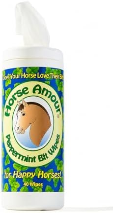 Horse Bit Wipes, Peppermint Scent, 40 Count