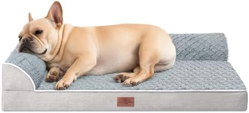 Comfort Expression Dog Beds Medium Size Dogs, Orthopedic Medium Dogs Beds, Waterproof Dog Beds with Removable Washable Cover & Non-Skid Bottom(Grey)