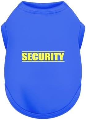 Discover Cozy Cotton Canine Wear: Soft, Lightweight, and Breathable Dog Shirt Vest with Eye-Catching Graphics(Security), Keeping Your Furry Friend Warm and Comfy! Blue 2XL