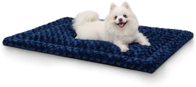 Exsnugy Washable Dog Bed Mat Medium Size Fluffy Pet Crate Pad 30x19