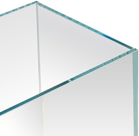 Aquatop High Clarity Low Iron Glass Cube Aquarium, 7.1 Gallon – 5mm Thick Glass – Slim Design – Ideal for Fresh & Saltwater – Desktop Tank with Silicone Sealing