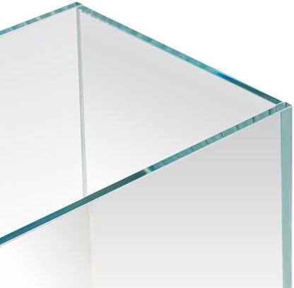 Aquatop High Clarity Low Iron Glass Cube Aquarium, 7.1 Gallon – 5mm Thick Glass – Slim Design – Ideal for Fresh & Saltwater – Desktop Tank with Silicone Sealing