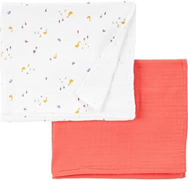 Simple Joys by Carter's Unisex-Baby 2-Pack Cotton Gauze Blanket,