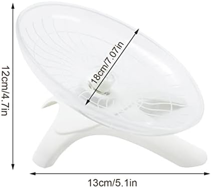 Hamster Wheel Hamster Flying Saucer Silent Exercise Wheel Running Wheel for Dwarf Hamsters Gerbil Mice Small Animals (White)