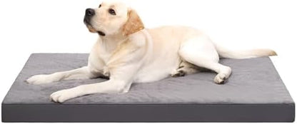 KSIIA Orthopedic Dog Bed for Large Dogs with Waterproof, Dark Grey, 41x27