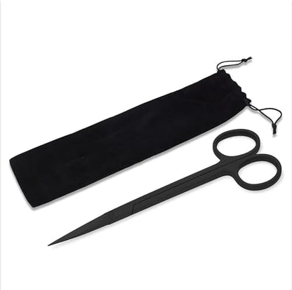 Mandala Crafts Black Straight 12 Inches Aquarium Scissors for Fish Tanks